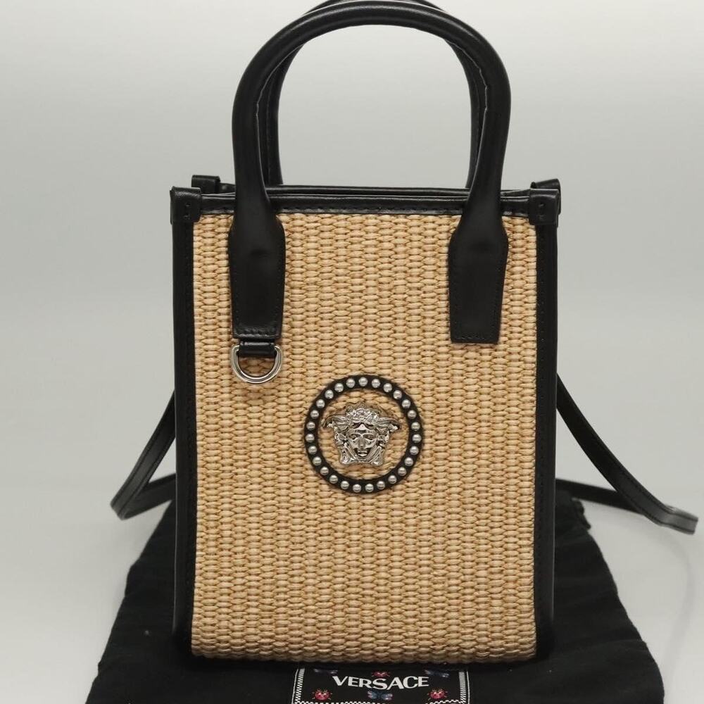 Versace Raffia Handbag Beige - Picture 13 of 16